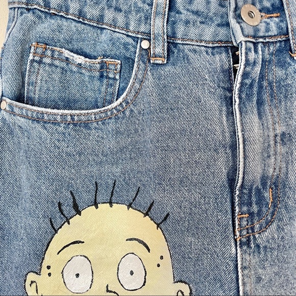 Rugrats Custom Denim Mom Jeans Size 4 - Picture 7 of 14